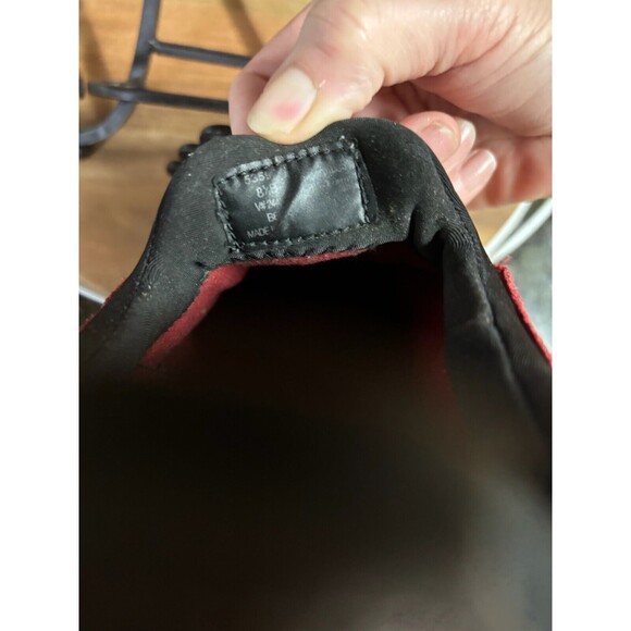 Lands End Women's All Weather Red Suede Leather Slip On Moc Shoes Size 8.5 B - Picture 10 of 16